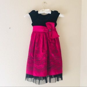Jona Michelle Girl’s Party Dress Pink & Black 4T